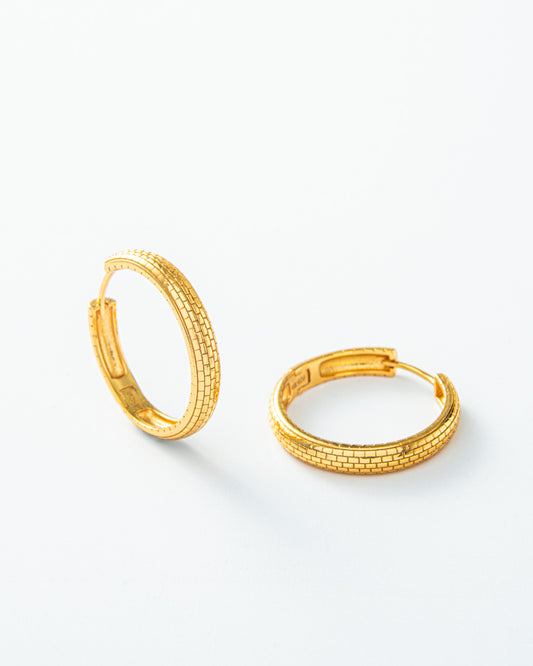 CHAIN MEDIUM HOOP EARRINGS